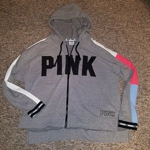 VS PINK High Low Full Zip Hoodie